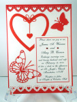 Red Hearts And Butterflies Die Cuts Pearls