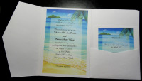 Beach Theme Pocket Folder With RSVP Card