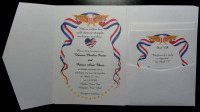 Patriotic  Red White And Blue With RSVP Card