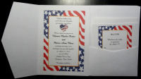 Patriotic Military 2 Pocket Folder With RSVP Card