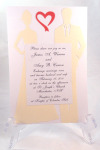 Die Cut Ivory Couple Red Heart