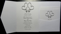 Double Hearts Pocket Folder With RSVP Card