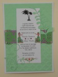 Hawaiian Green Hula Girls Palm Tree